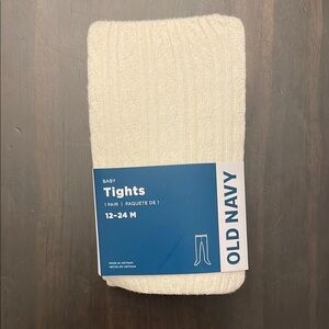 NWT Old Navy Baby Tights in Soft Cream